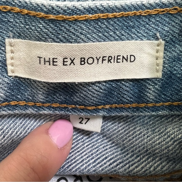 Aritzia Denim Forum The Ex-Boyfriend Jean Distressed 100% Organic Cotton Size 27 - Picture 5 of 7